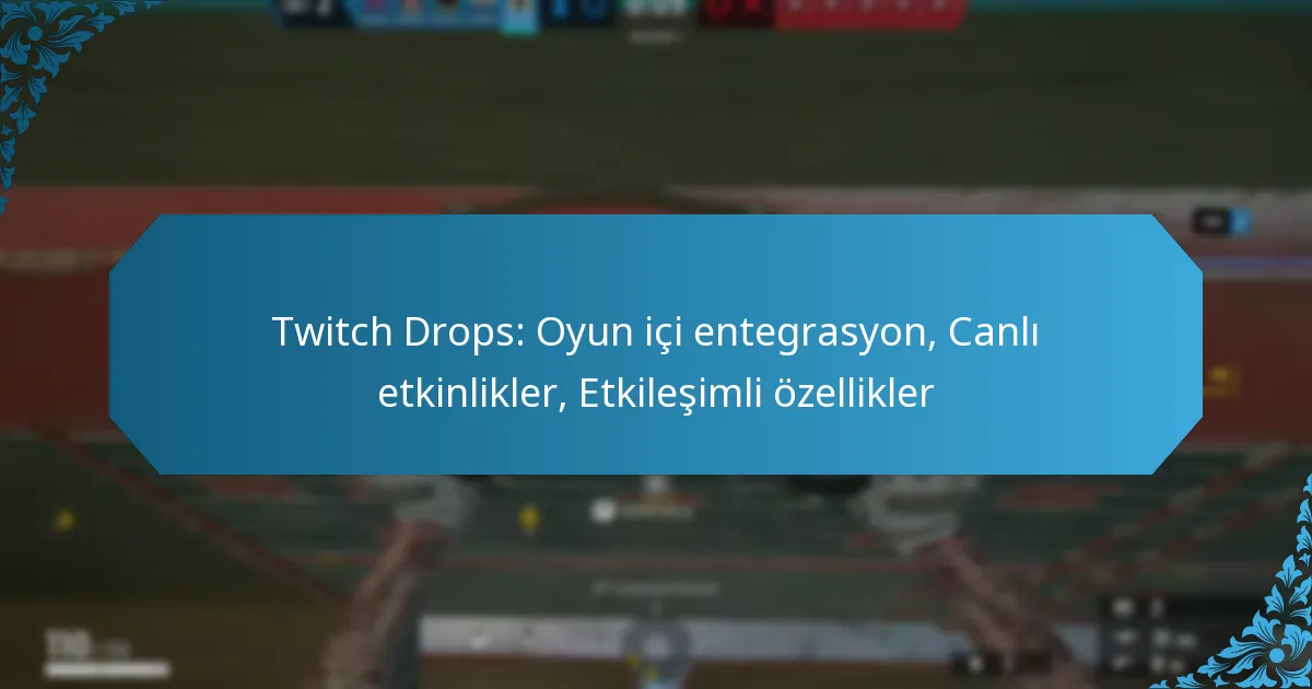 Twitch Drops: Oyun içi entegrasyon, Canlı etkinlikler, Etkileşimli özellikler