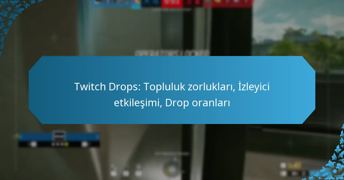 Twitch Drops: Topluluk zorlukları, İzleyici etkileşimi, Drop oranları