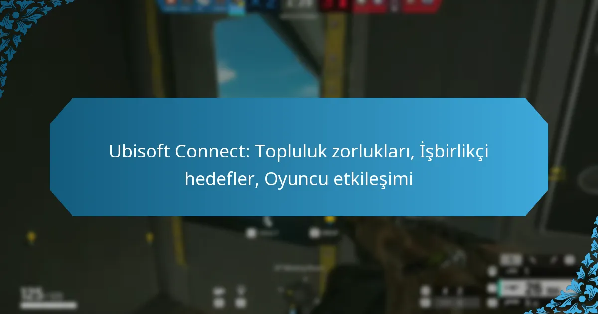 Ubisoft Connect: Topluluk zorlukları, İşbirlikçi hedefler, Oyuncu etkileşimi