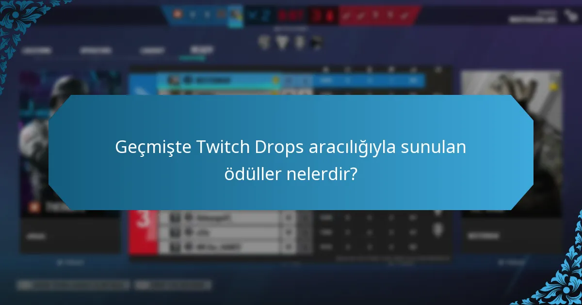 Geçmişte Twitch Drops aracılığıyla sunulan ödüller nelerdir?
